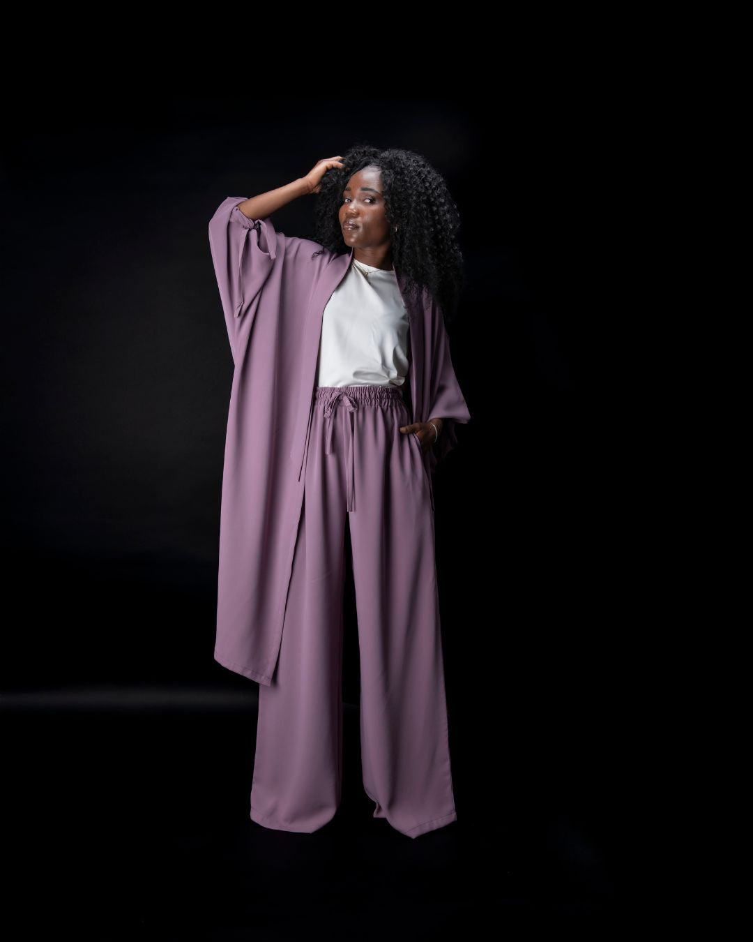 ENSEMBLE KIMONO ET PANTALON FLUIDE