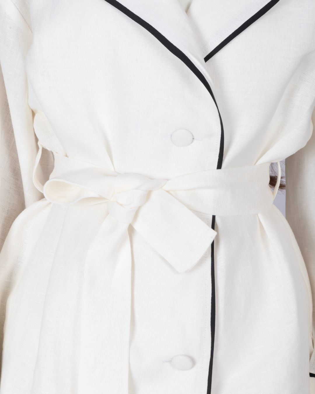 ensemble en lin blanc