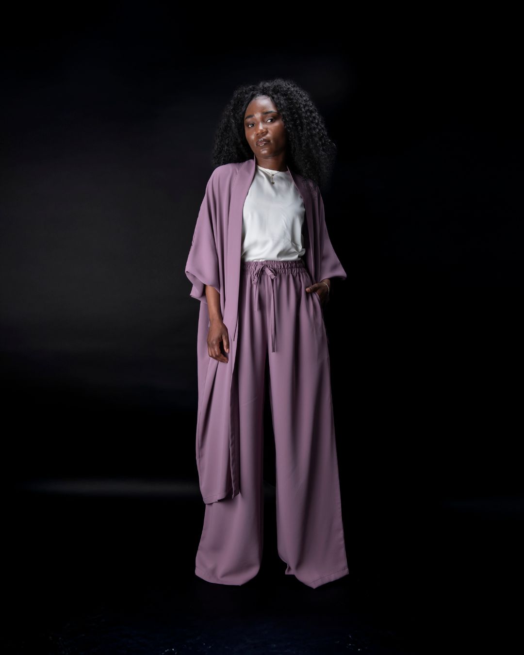 ENSEMBLE KIMONO ET PANTALON FLUIDE