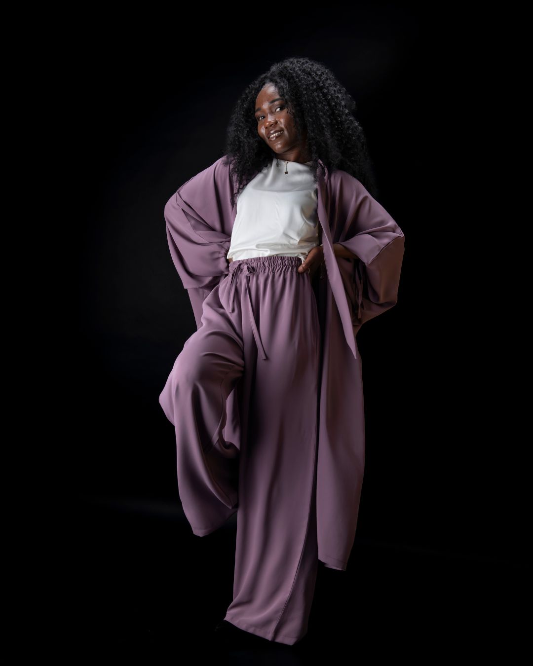 ENSEMBLE KIMONO ET PANTALON FLUIDE