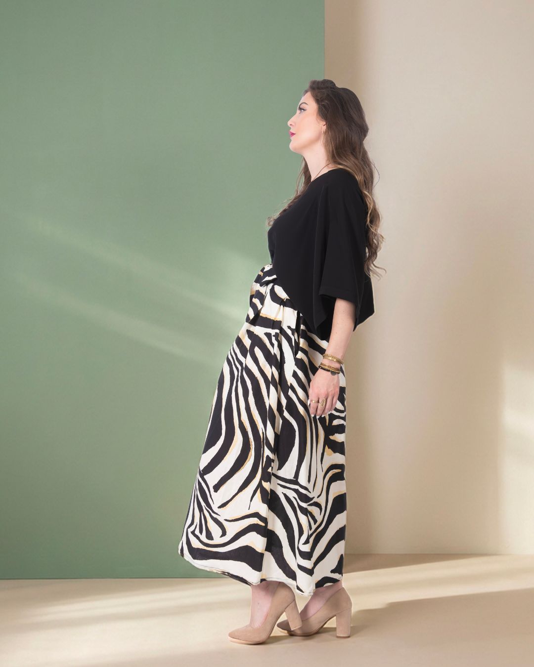 look zibra jupe et chemise