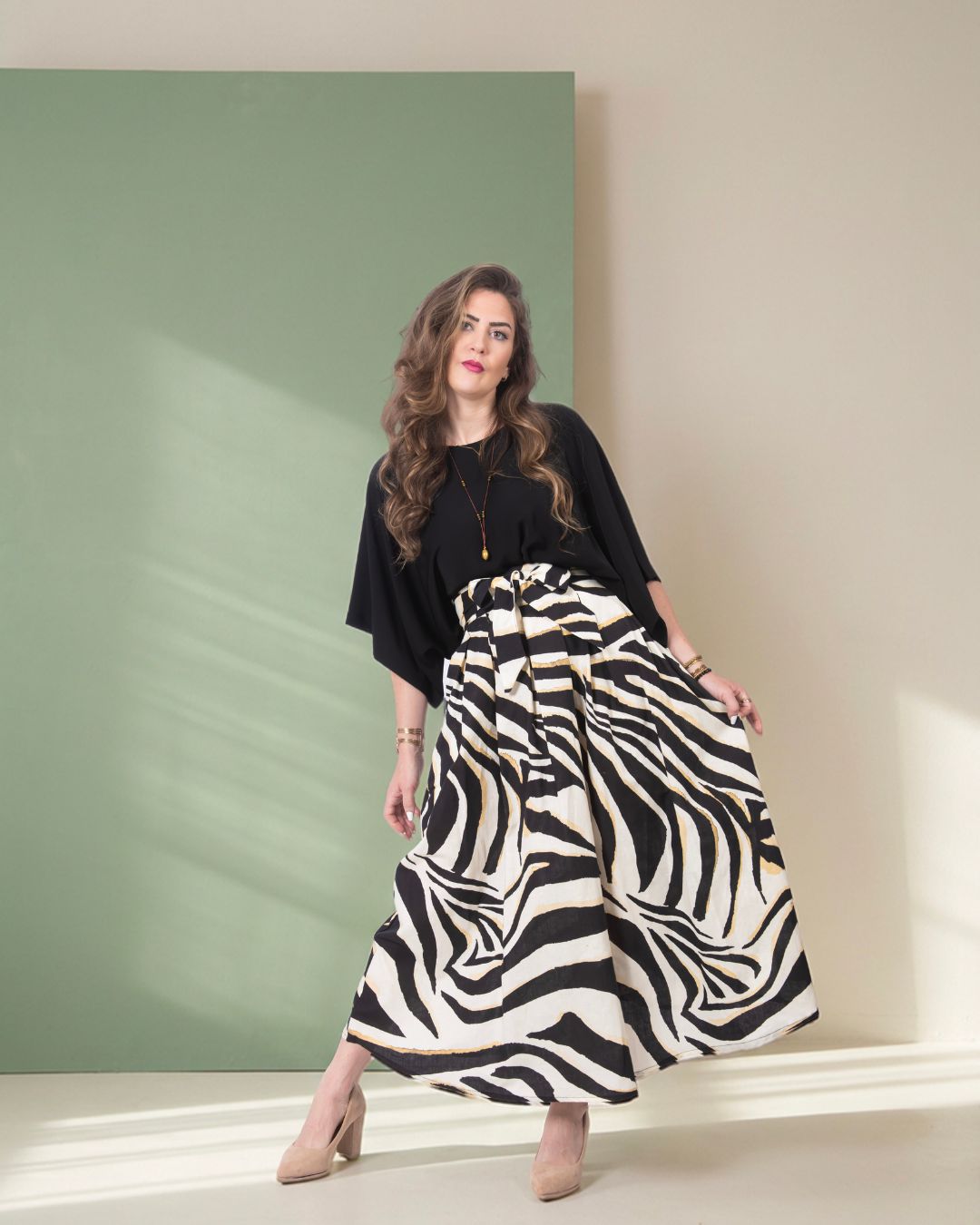 look zibra jupe et chemise