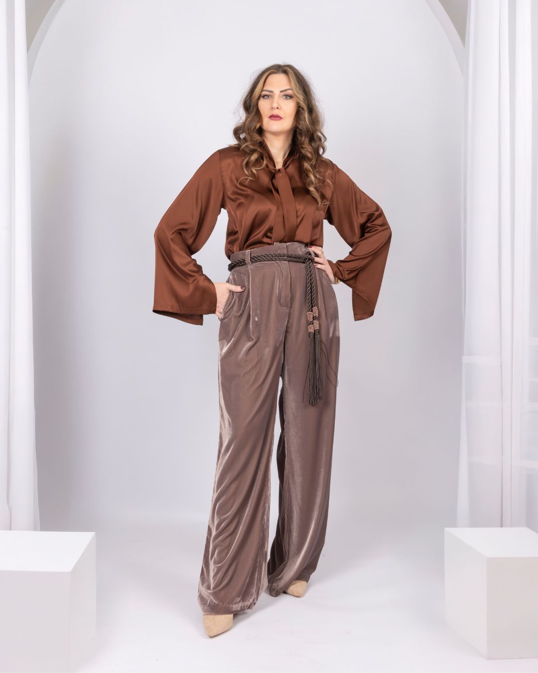 Chemise satinée