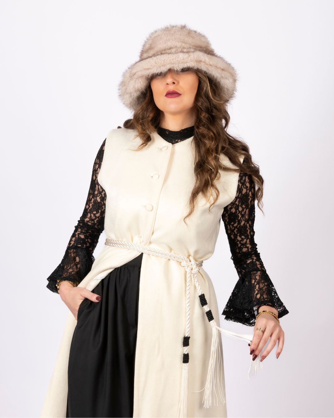 gilet long en cachemire doux