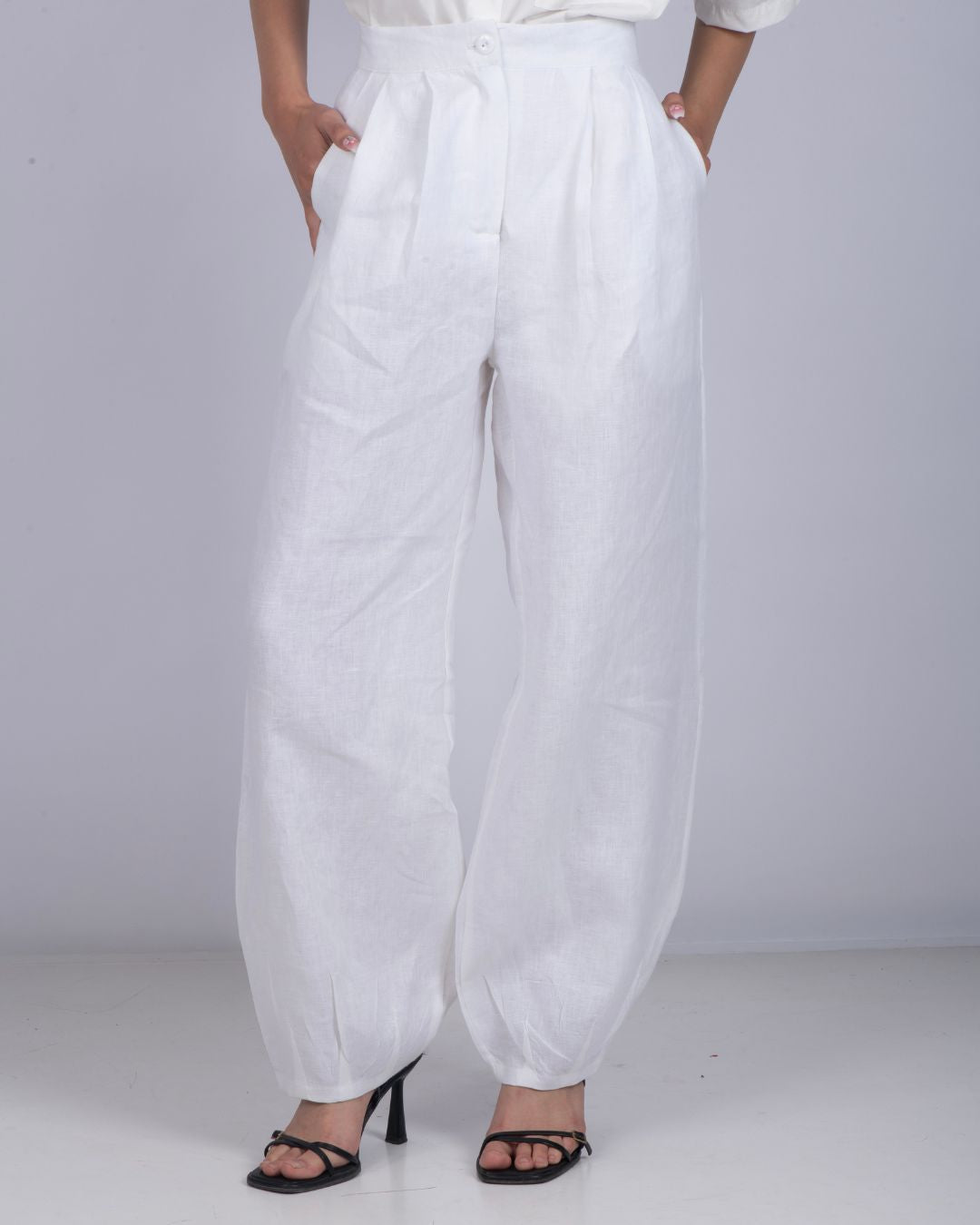 PANTALON BALLON EN LIN