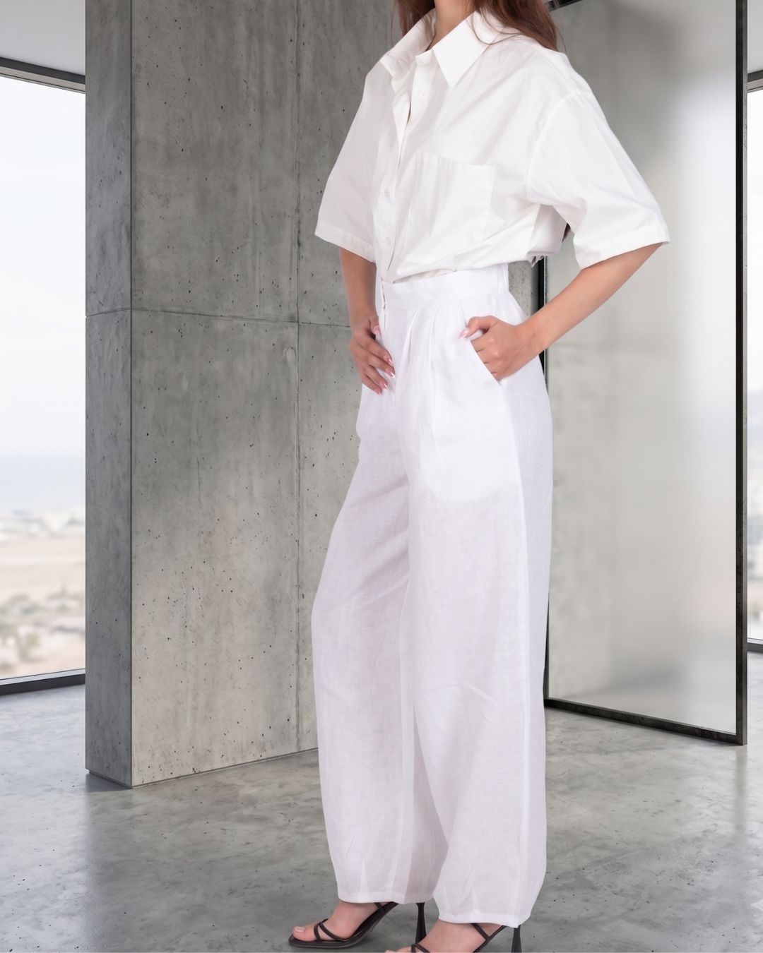 PANTALON BALLON EN LIN