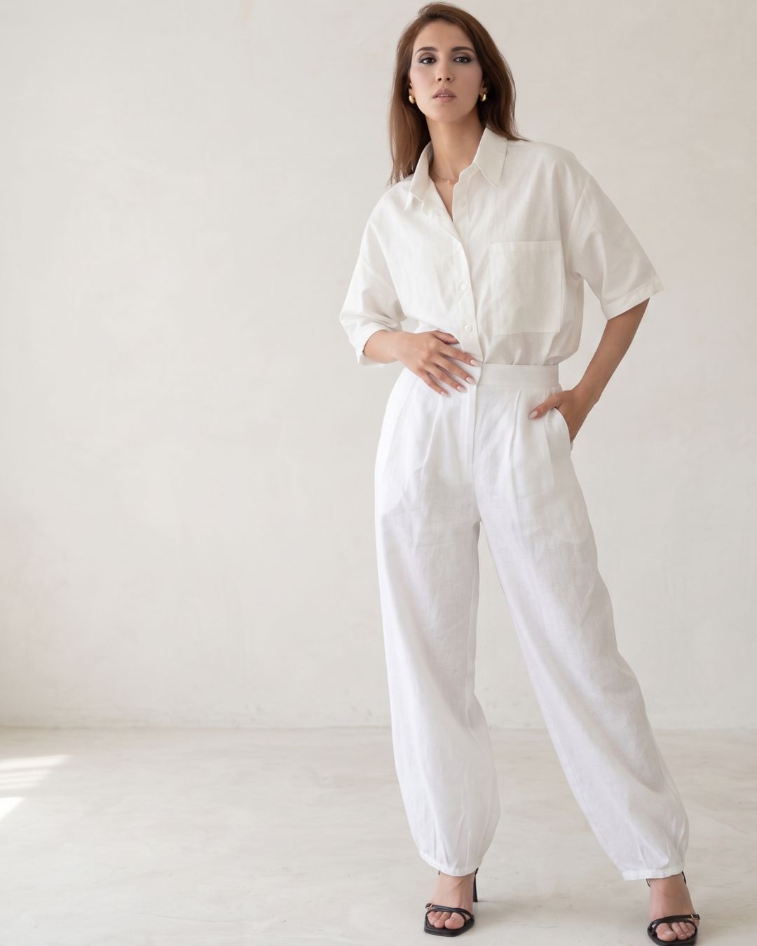 PANTALON BALLON EN LIN