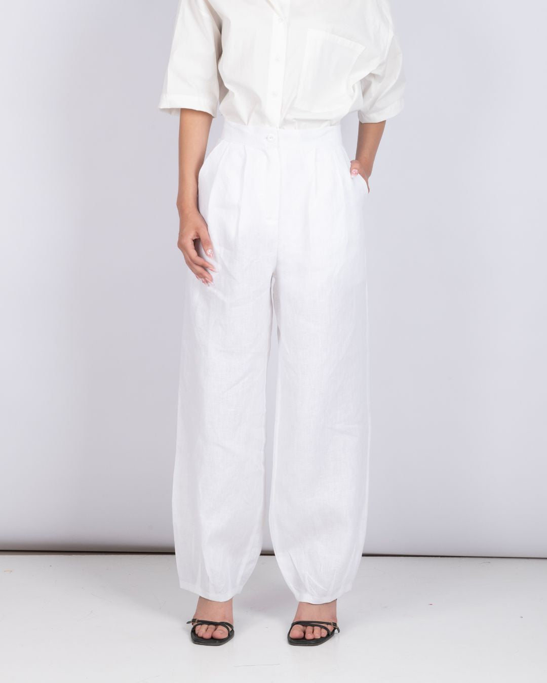 PANTALON BALLON EN LIN