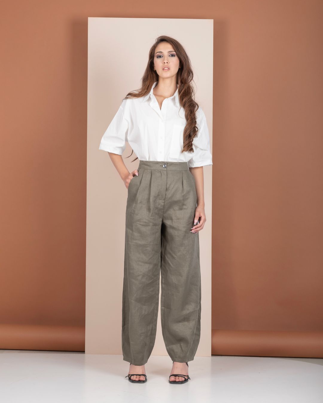 PANTALON BALLON EN LIN