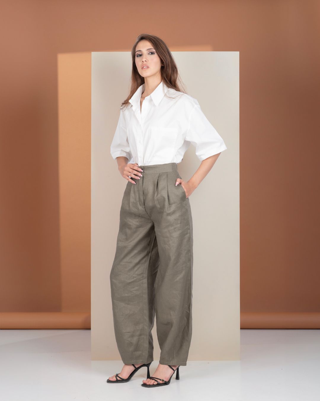 PANTALON BALLON EN LIN