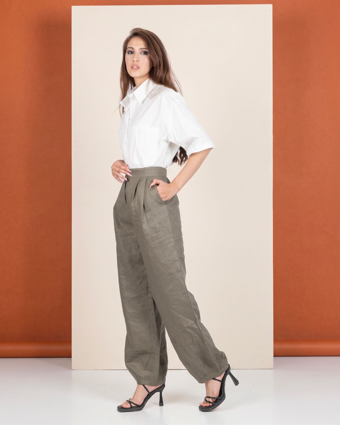 PANTALON BALLON EN LIN