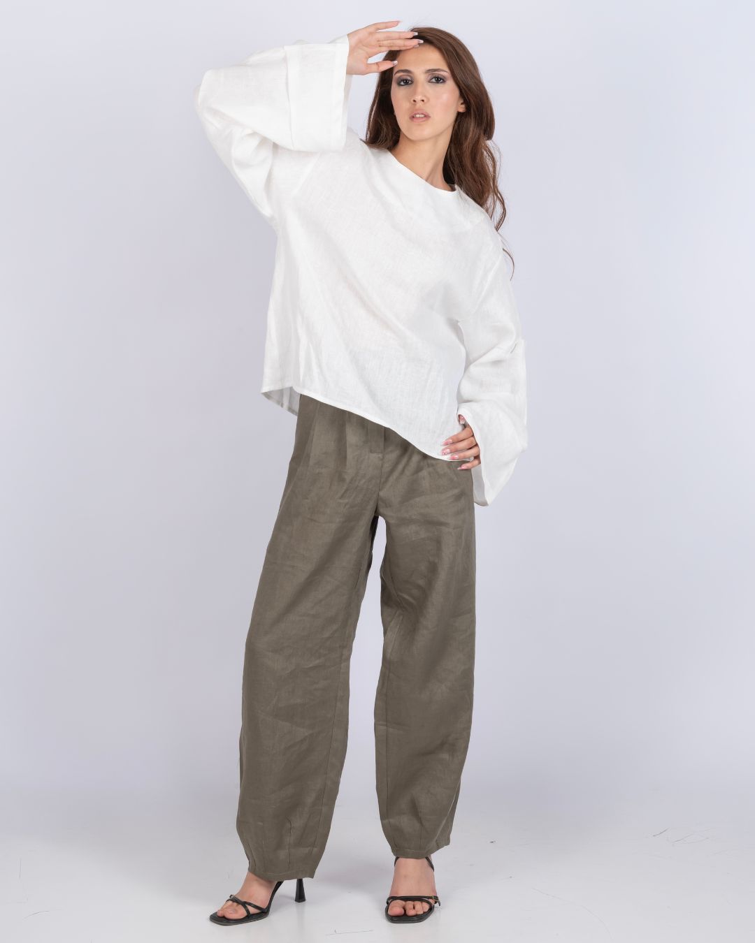 blouse vanilla en lin