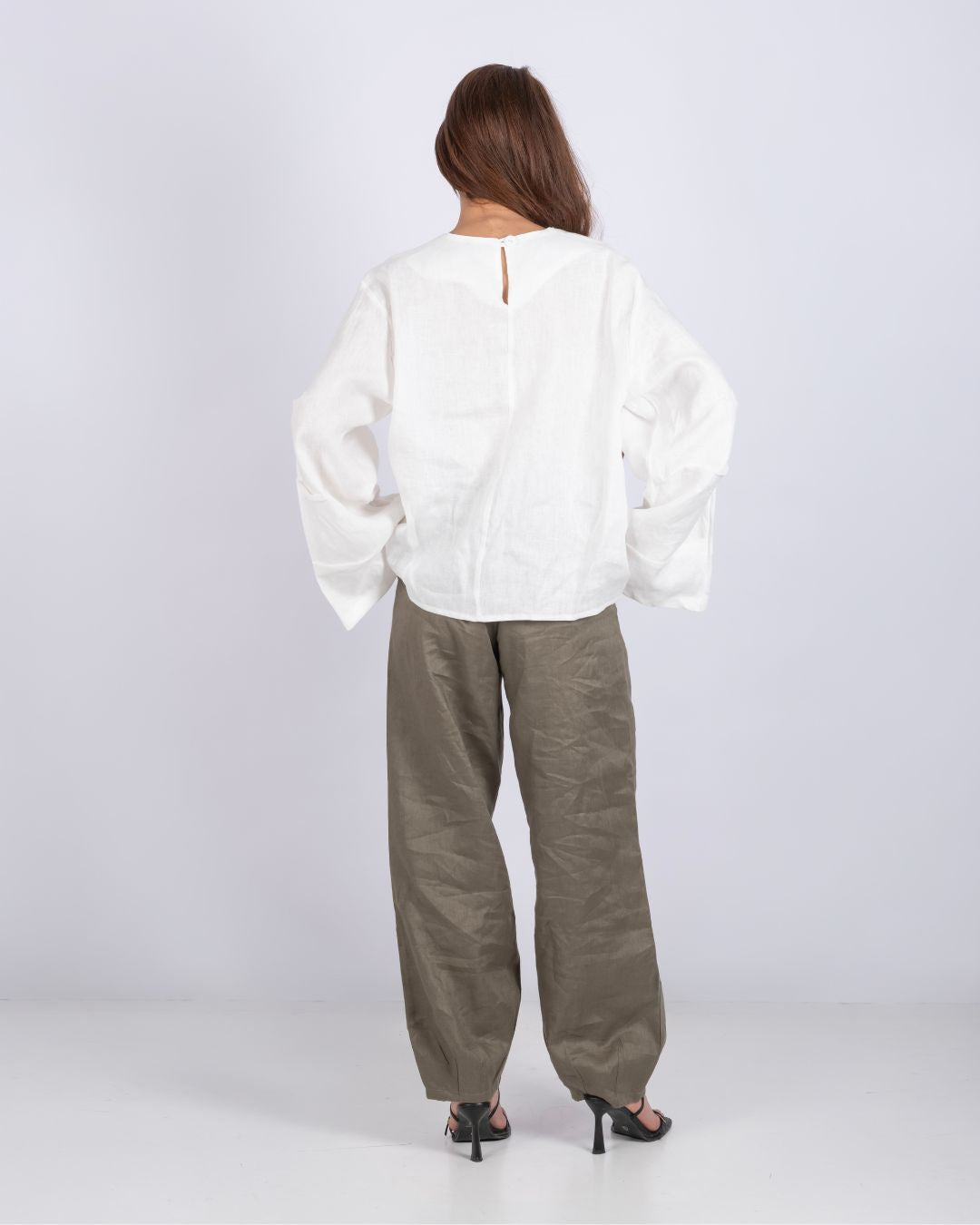 blouse vanilla en lin
