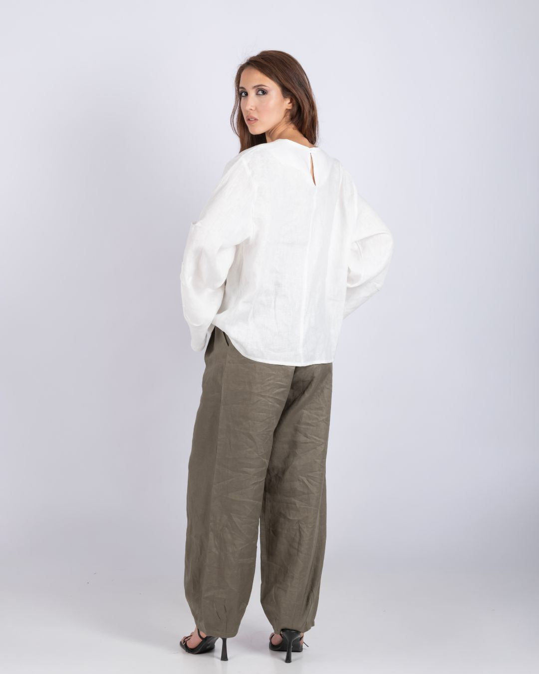 blouse vanilla en lin