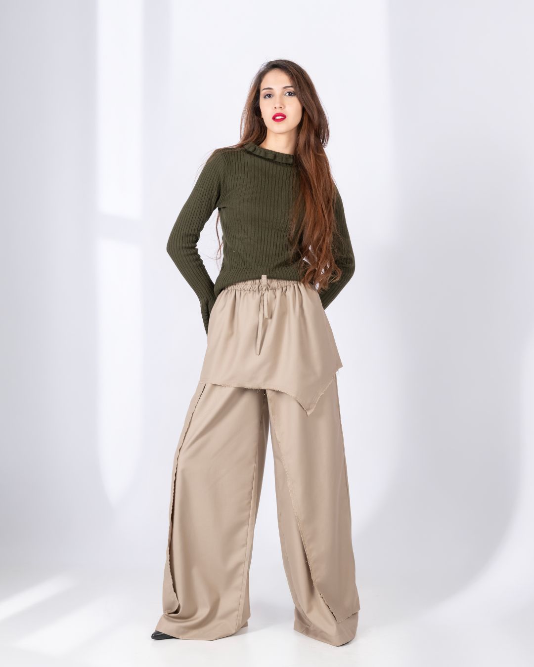 pantalon avec jupe intégrée