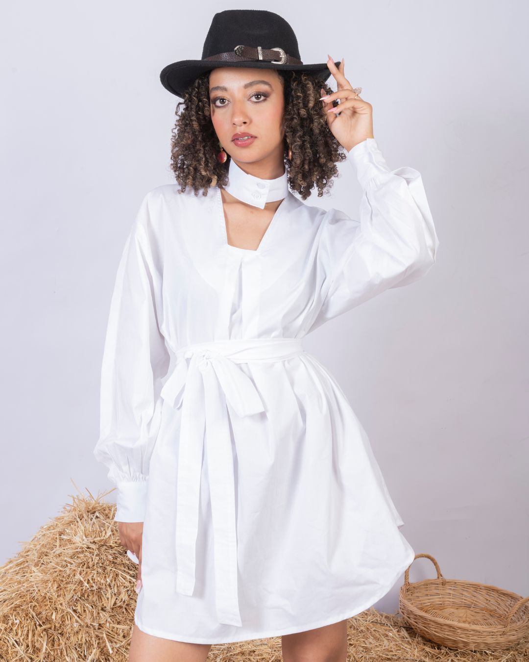 robe courte blanche