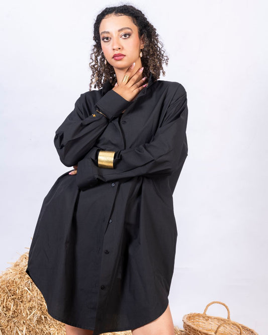 robe chemise noire